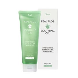 PRRETI Real 90% Aloe Soothing Gel 250g High Content Vegan Moisture for Face Body and Hair Care_Made in Korea